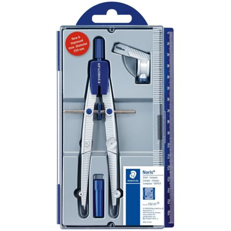Staedtler noris -compas micrometrico con adaptador universal. articulado con dos brazos.
