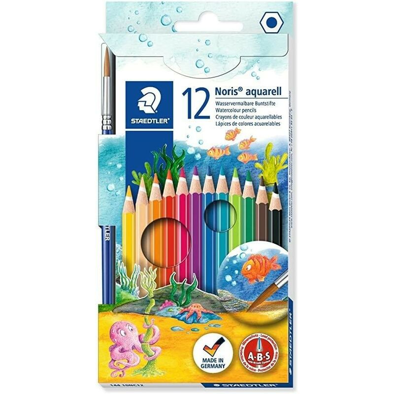 

Genérica - Staedtler lpices de colores noris aquarell -estuche 12u mas pincel-