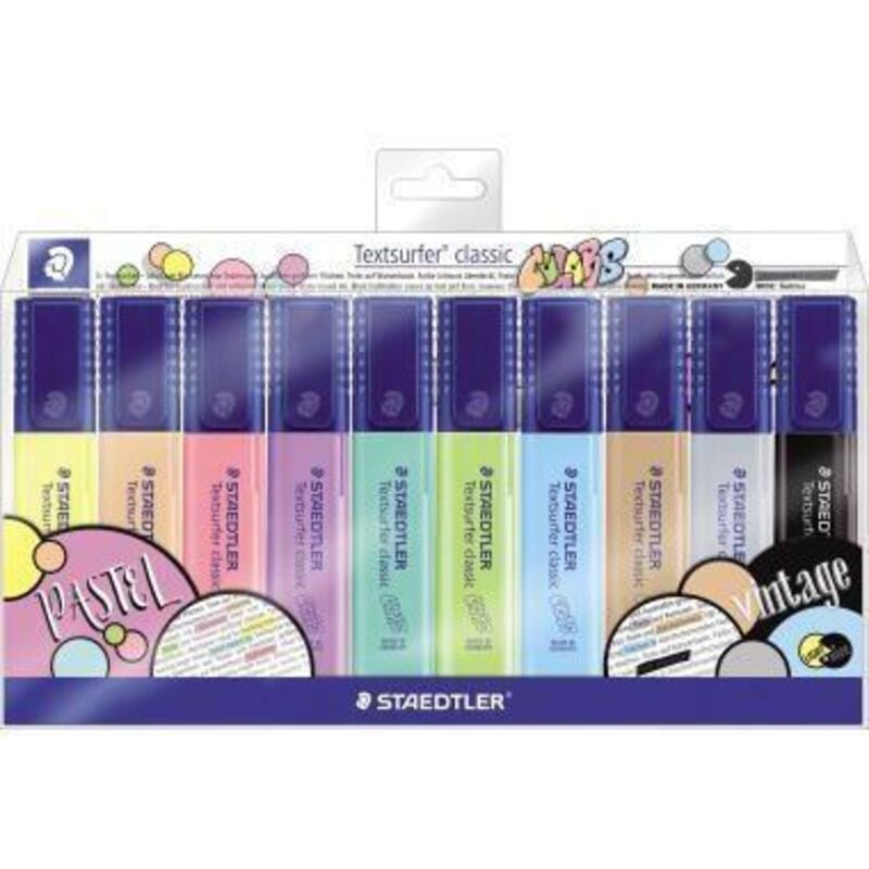 Liderpapel - staedtler Textmarker classic colors 364 CWP10 1-5mm sort. 10 St./Pack.