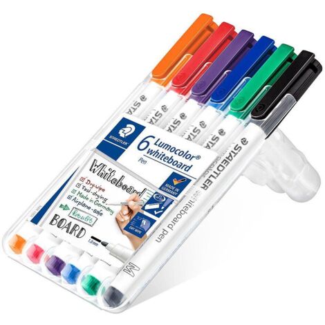 STAEDTLER Whiteboardmarker STAEDTLER® Lumocolor® 301 1mm farbig sortiert 6 St./Pack.