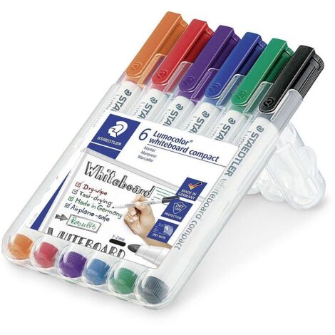 STAEDTLER Whiteboardmarker STAEDTLER® Lumocolor® compact 341 1-2mm farbig sortiert 6 St./Pack.