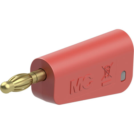 STÄUBLI Einzelstecker, 64.1043-22, 4 mm , rot, 30 V, 32 A / 60 V, 32 A