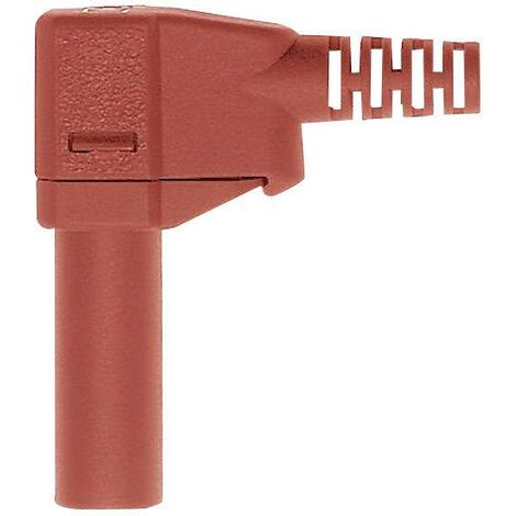 Stäubli SLS425-SW Fiche banane de sécurité mâle, coudé Ø de la broche: 4 mm rouge 1 pc(s) D29929
