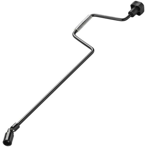 Staffa angolare 740 mm con adattatore per snodo 19 mm per supporti caravan