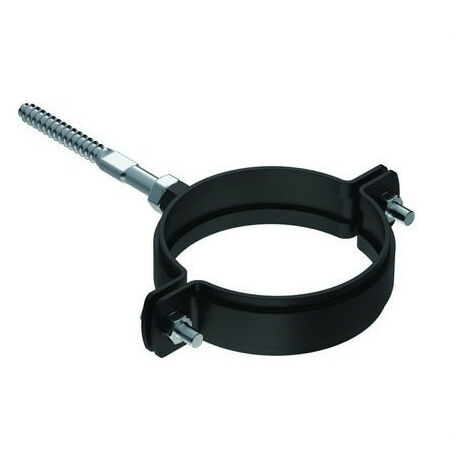 Staffa da parete 100mm in acciaio inossidabile verniciato nero - FIG