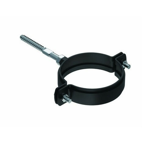Staffa da parete 80mm in acciaio inossidabile verniciato nero - FIG