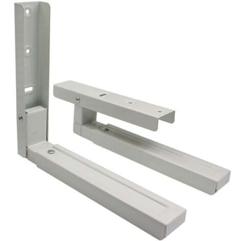 Staffa da parete per microonde, 2 pezzi, staffa universale per microonde, include 6 viti, utilizzata per supportare forni a microonde (bianco)