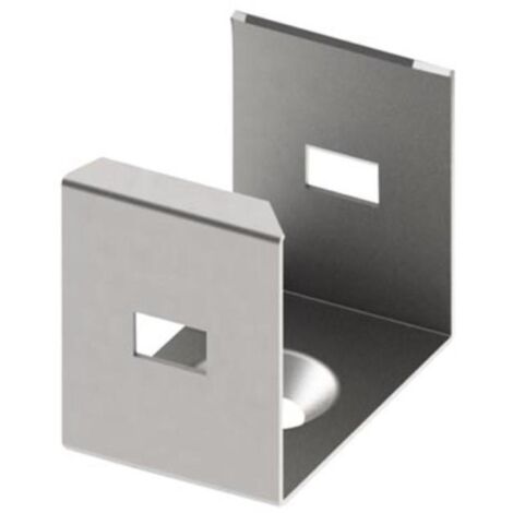 STAFFA DI MONTAGGIO IN ACCIAIO A MOLLA PER PROFILO LED SLIMLINE 15 mm - ARGENTO