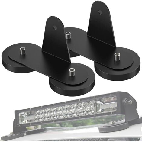 Staffa di montaggio per barra luminosa a LED con base magnetica da 2 pezzi, potente supporto a ventosa, adatta per barre luminose da tetto per fari di auto, camion, veicoli fuoristrada.