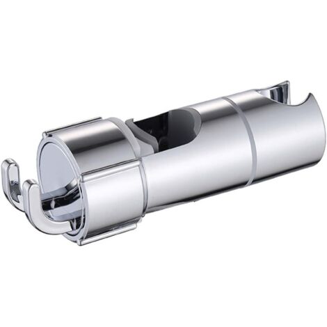 Staffa per doccia universale, staffa per doccia ruotabile a 360° per barra scorrevole con diametro esterno di 18-25 mm, staffa per doccia regolabile, plastica di qualità ABS, cromata-2 pezzi