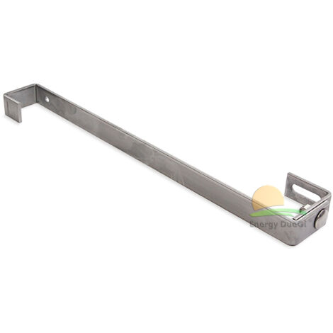 Staffa per tetto tipo S regolabile rinforzata, lunghezza 470 mm, larghezza 30 mm