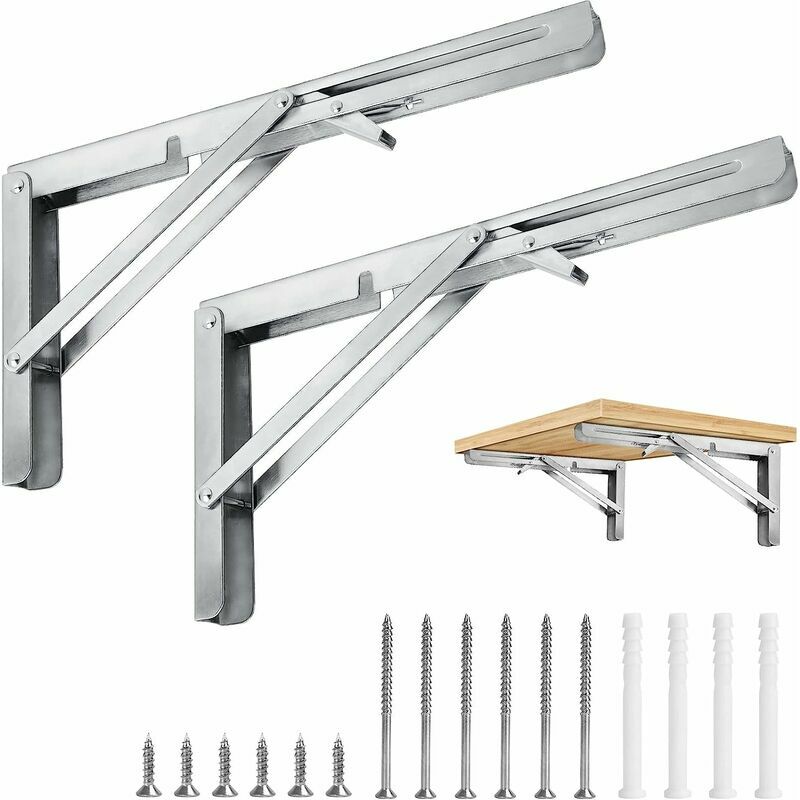 Staffa pieghevole da 400 mm, 2 staffe pieghevoli