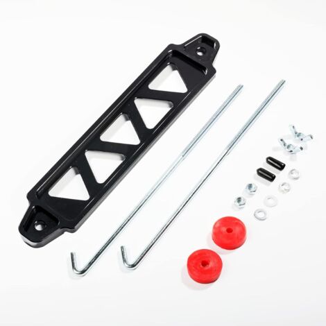 Staffa portabatteria, Kit staffa batteria per auto con bulloni a J da 10 pollici, Staffa di montaggio batteria in lega di alluminio, Vassoio batteria per accessori di blocco staffa di montaggio batter