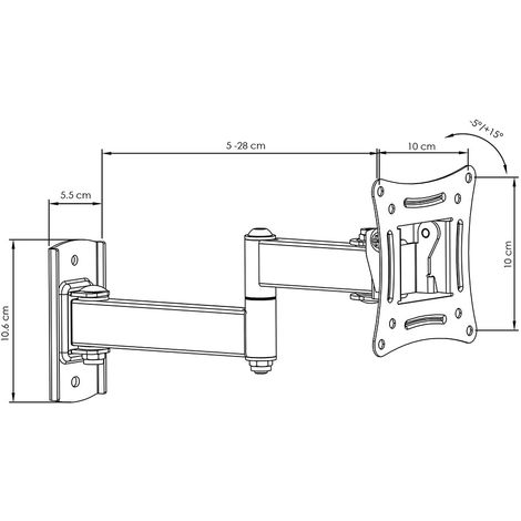 [OLD] G&BL PSBS10 Supporto TV a Muro 2 Snodi Max 32 Pollici