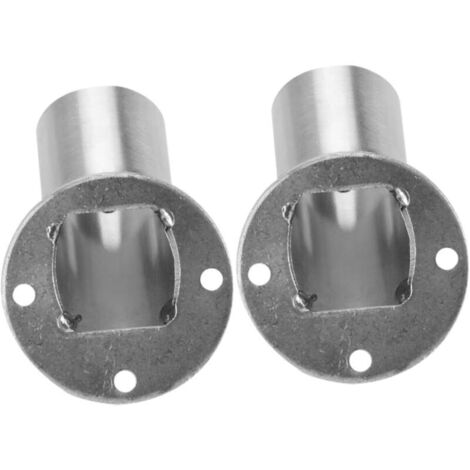 Staffe angolari smussate in acciaio inox per asta tende, set da 2, facili da installare, robusto supporto per armadio