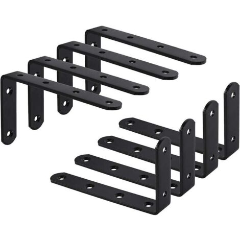 staffe da parete a forma di L con supporto fisso per mensole galleggianti, ferramenta per mobili, 125 x 75 x 3 mm