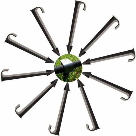 Staffe di fissaggio a terra per tubo da giardino, 50 pezzi, nero, 11,5 cm
