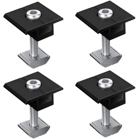 Kit Staffe A Z Per Pannelli Solari In Alluminio (8 Pezzi) - Supporto Di Montaggio Universale Per Camper, Barca, Tetto, Con Bulloni E Viti Inox, Per Pannelli Da 20W A 300W - 4