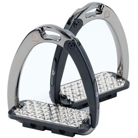 Staffe di sicurezza Tattini in lega di alluminio con pedana in lega di zinco da 12 cm: 12 cm, grigio canna di fucile