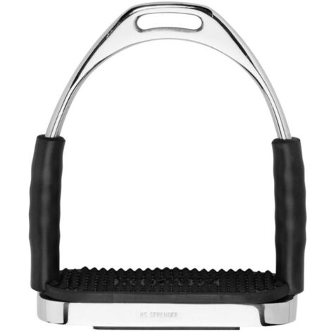 Staffe inglesi in acciaio con copertura in gomma e pedana da 11 cm