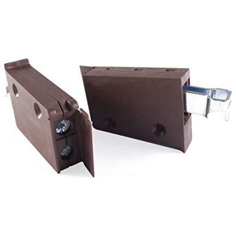 Staffe Masidef per aggancio pensili su barre marrone 2pz