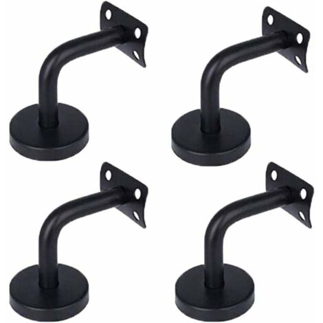 Staffe per corrimano, 4 pezzi in acciaio inox, per corrimano da parete per interni, staffa per corridoio, corrimano per scale soppalcate (60 x 60 mm)
