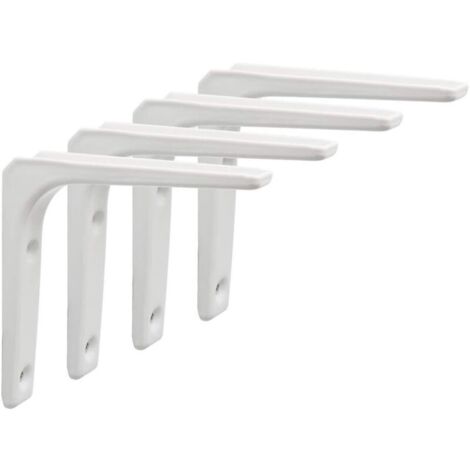 Staffe per mensole a parete, 4 staffe in metallo da 100 mm x 100 mm, staffe resistenti, supporti per mensole a parete per decorazioni da parete per cucine industriali, montaggio a parete per radiatori