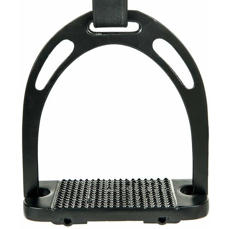 Staffe per equitazione in alluminio antiruggine ultra leggere modello Light: Taglia Unica , nero