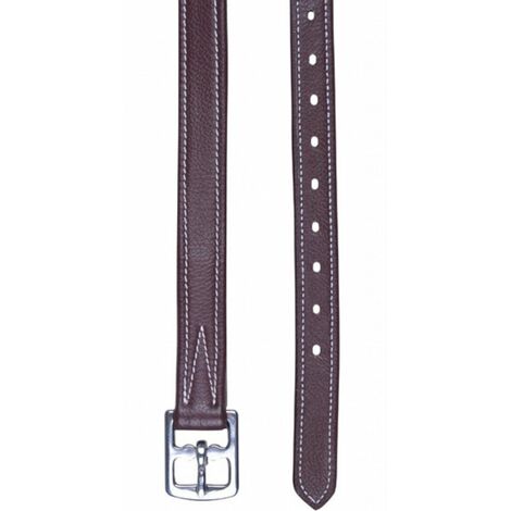 Staffili inglesi in cuoio morbido con rinforzo elastico e fibbie inox modello Flexi: 135, Nero 9100