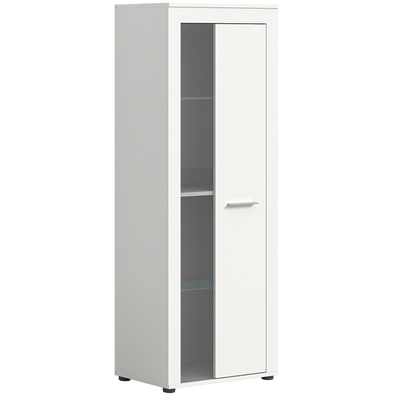 Bestmobilier - Stafford - vitrine - blanc - 60x159 cm - blanc