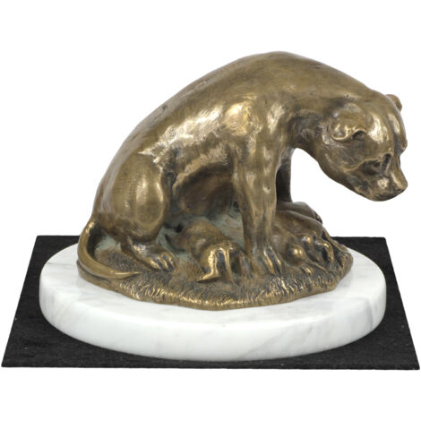Staffordshire Bull Terrier, Staffik, Staffi I - estatuilla de perro, figura de mármol blanco, trofeo para una exposición canina de la marca Art-Dog