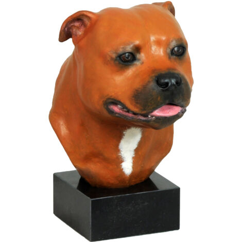 Staffordshire Bull Terrier, Staffik, Staffi I - estatuilla pintada, figura, realizada por el artista, marca Art-Dog