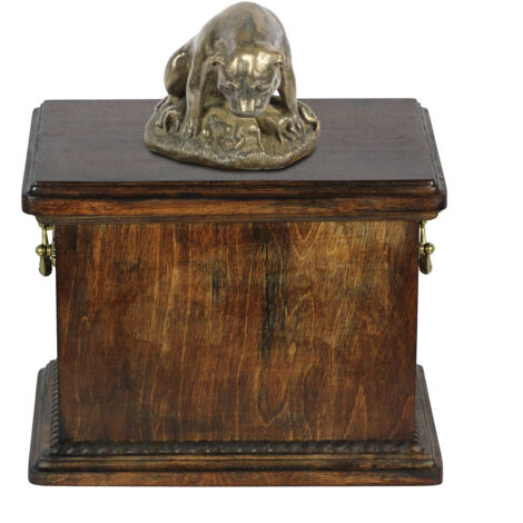 Staffordshire Bull Terrier, Staffik, Staffi I - urna para cenizas de perro, urna con estatuilla, urna elegante en estilo clásico de la marca Art-Dog