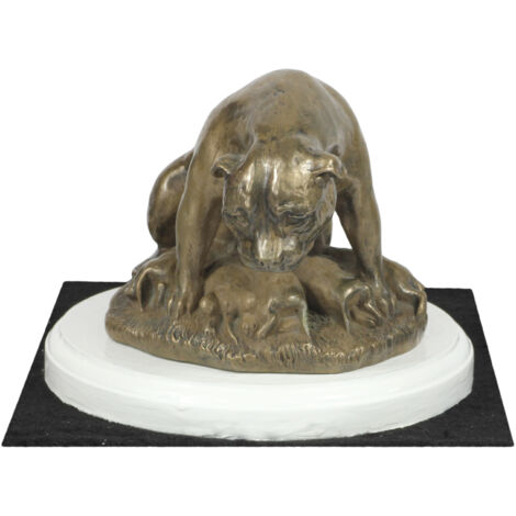 Staffordshire Bull Terrier, Staffik, Staffi II - estatuilla de perro, figura sobre base blanca, trofeo para exposición de perros de Art-Dog
