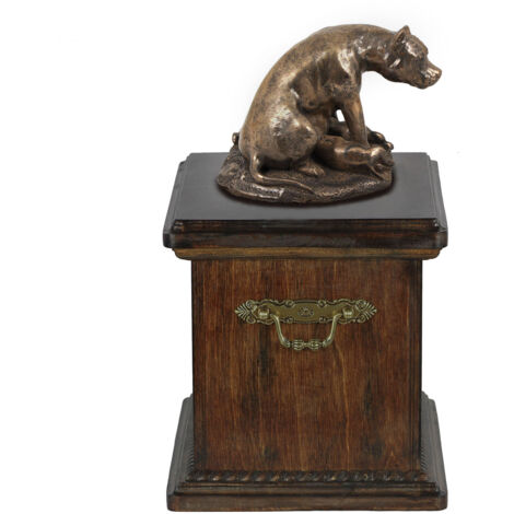 Staffordshire Bull Terrier, Staffik, Staffi II - urna per ceneri di cane, urna con statuetta, urna elegante in stile classico di Art-Dog