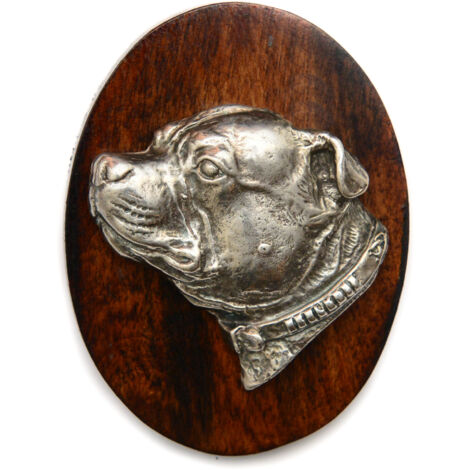 Staffordshire Bull Terrier, Staffik, Staffi III - spilla per esposizione canina, fermaglio per numero di partenza, distintivo per cani di Art-Dog