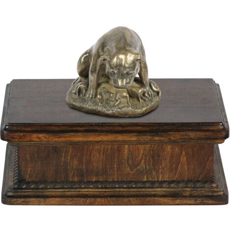 Staffordshire Bull Terrier, Staffik, Staffi III - urna per ceneri di cane, urna classica con statuetta, urna elegante con cane di Art-Dog