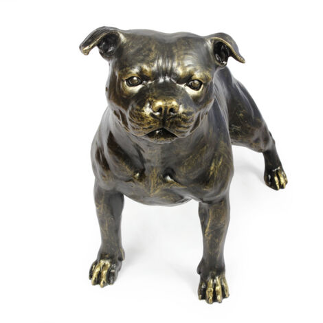 Staffordshire Bull Terrier, Staffik, Staffi - una statuetta di cane a grandezza naturale, una figura in scala 1:1, una statua da giardino di Art-Dog