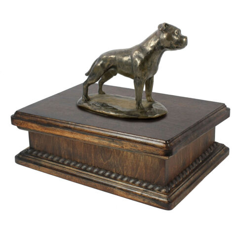 Staffordshire Bull Terrier, Staffik, Staffi - Urne pour cendres de chien, urne classique avec statuette, urne élégante avec chien par Art-Dog
