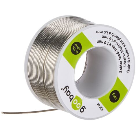 stagno per saldatura senza piombo 1 mm 100 gr con flussante professionale