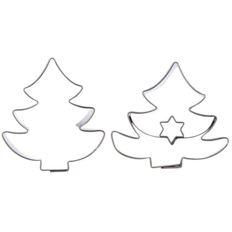 Stahl-Ausstechform Weihnachtsbaum 4,5 cm 2 Stk.