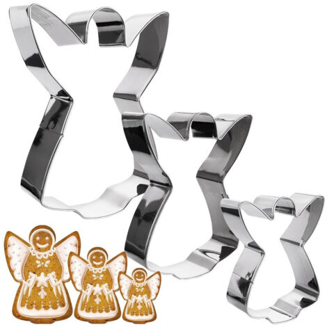 Stahl-Ausstechformen Engel 12 cm 3 Stk.