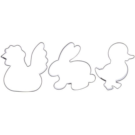 Stahl-Ausstechformen Ostern 6 cm 3 Stk.