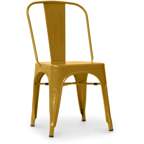 Stahl Esszimmerstuhl - Industriedesign - Neue Ausgabe - Stylix Gold