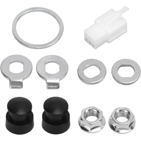 Stahl-Fahrradnabenmotor-Schrauben- und Unterlegscheiben-Set, 12-mm-Achse, kompatibel mit verschiedenen Fahrradkomponenten.