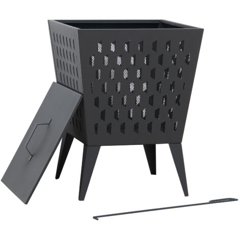Stahl Feuerkorb ALBANI - Ø51cm, schwarz