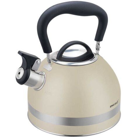 Stahl-Gaskessel 1,8L klein Induktion beige KINGHOFF KH-1854