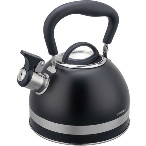 Stahl-Gaskessel 1,8L klein Induktion schwarz KINGHOFF KH-1858