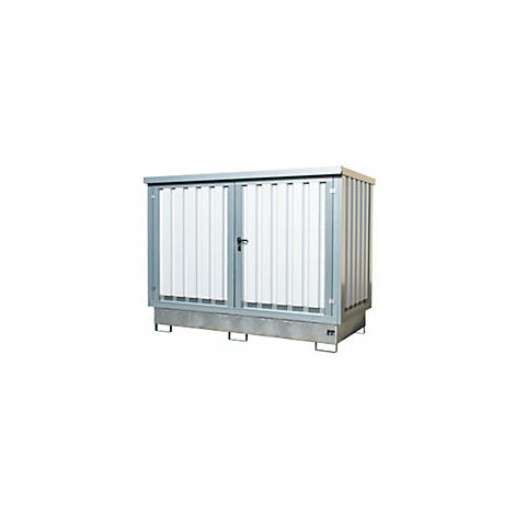 Stahl-Gefahrstoffdepot  für 2 x 1000-l-IBC/KTC  HxBxT 2180 x