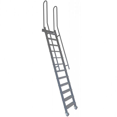 Stahl-Raumspartreppe Holzstufen- Geschosshöhe 2,50m - SSPXL-263-G-RV